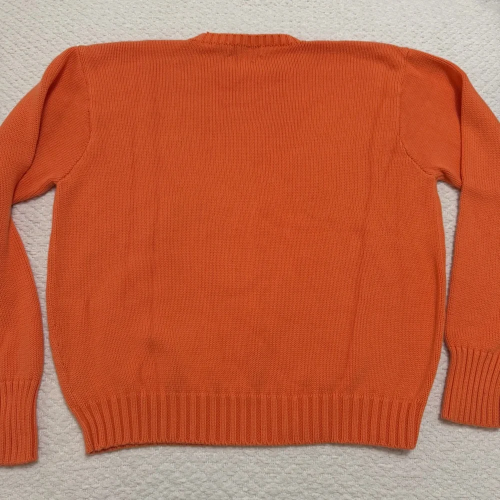 Polo Ralph Lauren Pullover Cotton Orange Sweater Men’s Size XL Vintage - Picture 5 of 5